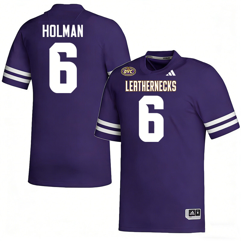 Western Illinois Leathernecks #6 Markell Holman College Football Jerseys,Uniforms-Purple Western Illinois Leathernecks #6 Markell Holman College Football Jerseys,Uniforms-Purple